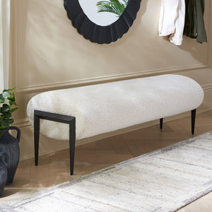 Safavieh Stacia Bench Light Beige / Black BCH3401B