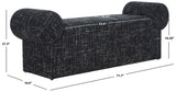 Safavieh Algernon Bench Black / White BCH3402A