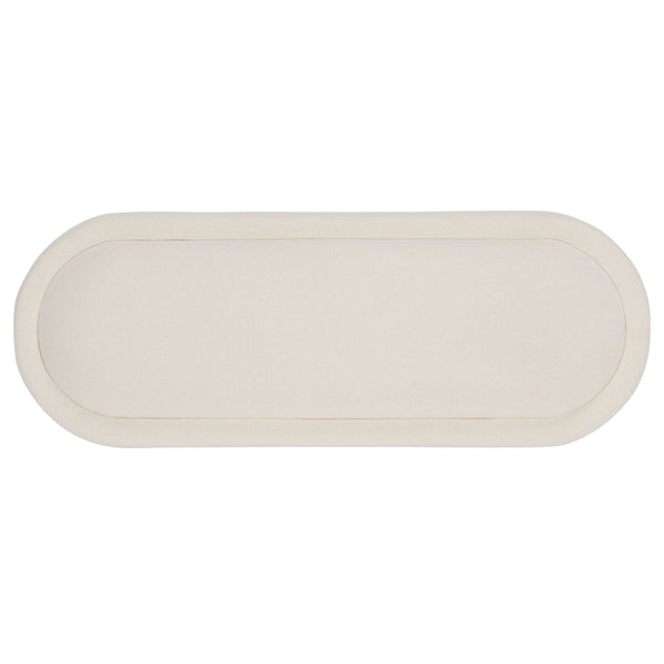 Safavieh Posner Bench - Elegant Ivory & Natural Rubberwood Design For Comfort And Style In Any Room Ivory ,Natural Wood,Foam,Fabric Bch3403a