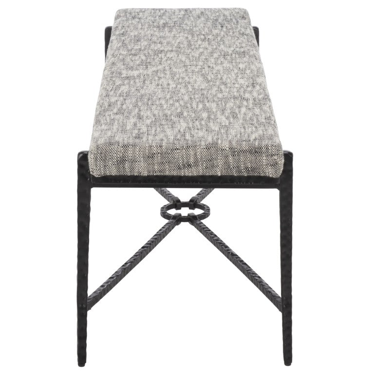 Safavieh Zhanna Foam Filled Bench Cushion Structured Fabric Seat for Entryway or Patio Gray BCH3704A