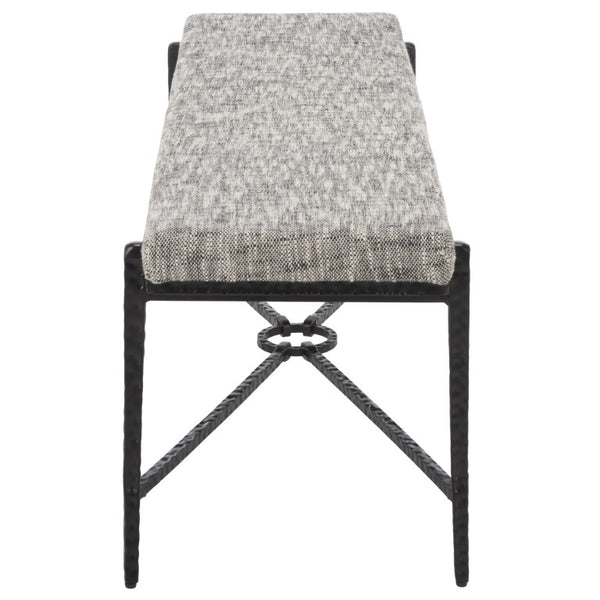 Safavieh Zhanna Foam Filled Bench Cushion Structured Fabric Seat for Entryway or Patio Gray BCH3704A