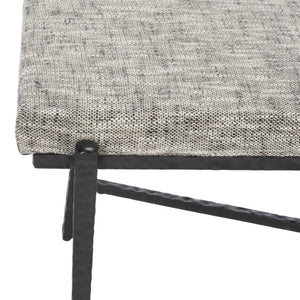 Safavieh Zhanna Foam Filled Bench Cushion Structured Fabric Seat for Entryway or Patio Gray BCH3704A