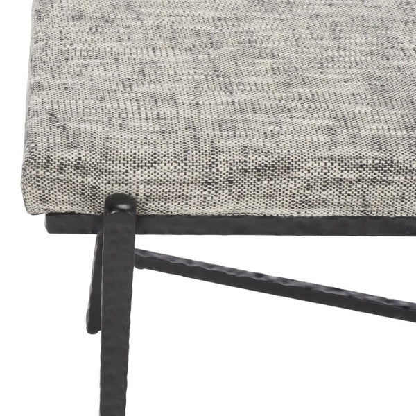Safavieh Zhanna Foam Filled Bench Cushion Structured Fabric Seat for Entryway or Patio Gray BCH3704A