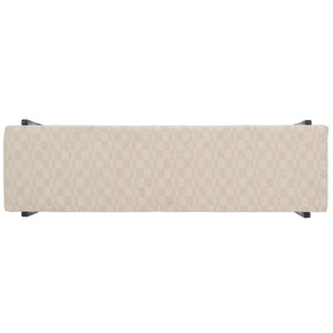 Safavieh Zhanna Foam Filled Bench Cushion Structured Fabric Seat for Entryway or Patio Cream BCH3704B