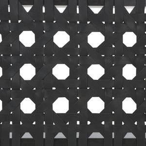 Walda Leather Woven Bench - Contemporary Black Mahogany Accent for Chic Living Spaces & Style