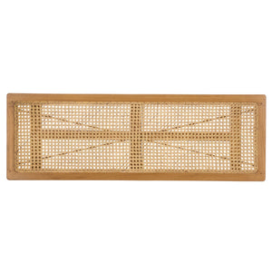 Safavieh Henrik Coastal-Chic Bench - Versatile A-Frame Design For Entryway, Living Space, Or Bedroom Decor Natural Frame / Natural Cane Seat BCH4002B