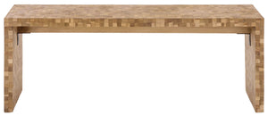 Safavieh Francisco Outdoor Bench Recycled Teak Wood Rustic Garden Patio Accent Seating BCH4003A