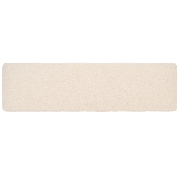 Safavieh Quentin Bench - Plush Faux Shearling Seating For Modern Interiors, Entryway, Or Bedroom Accent Off White / Black BCH4500A