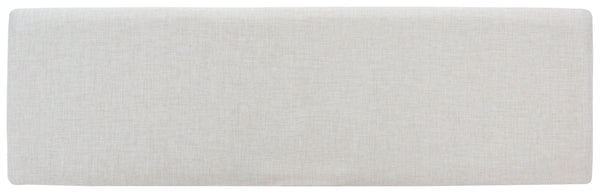 Safavieh Cricket Open Shelf Bench With Cushion – Stylish Mid-Century Storage Solution For Any Room Cream Linen / Natural Acacia BCH5000A