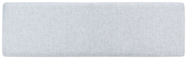 Safavieh Cricket Open Shelf Bench With Cushion – Stylish Mid-Century Storage Solution For Any Room Grey Linen / Natural Acacia BCH5000B