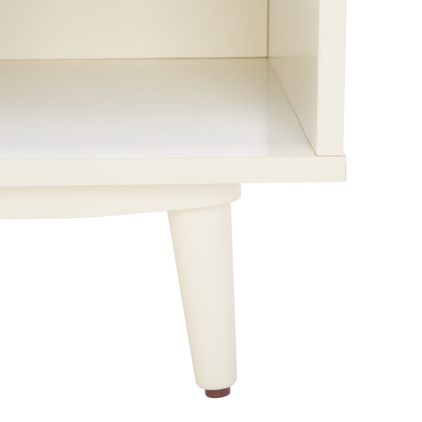Safavieh Cricket Open Shelf Bench W/ Cushion XII23 Cream Linen / Cream Wood BCH5000E