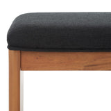 Safavieh Solo Open Shelf Bench W/ Cushion XII23 Black / Natural Mahogany Wood, Mdf, Particle Board, Mindi Veneer BCH5001A