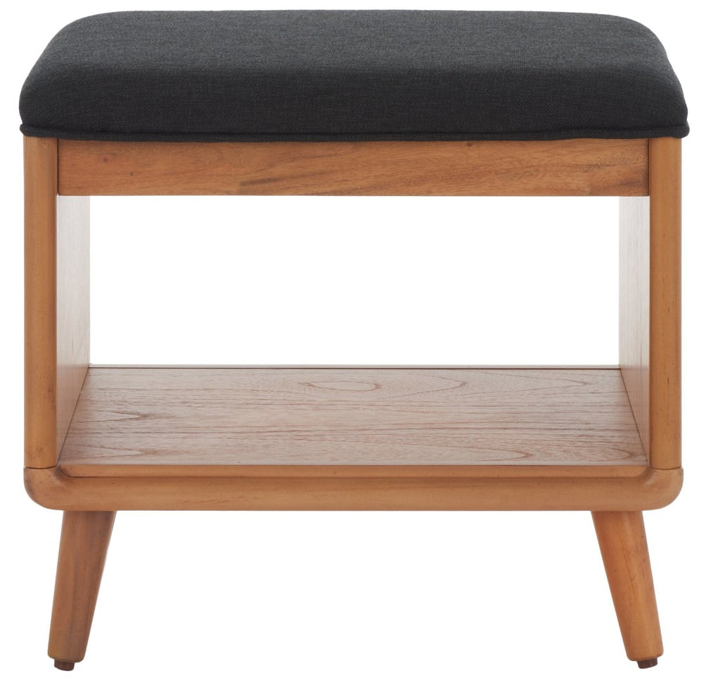 Safavieh Solo Modern Open Shelf Bench With Plush Cushion - Stylish Storage For Entryways & Living Spaces BCH5001A