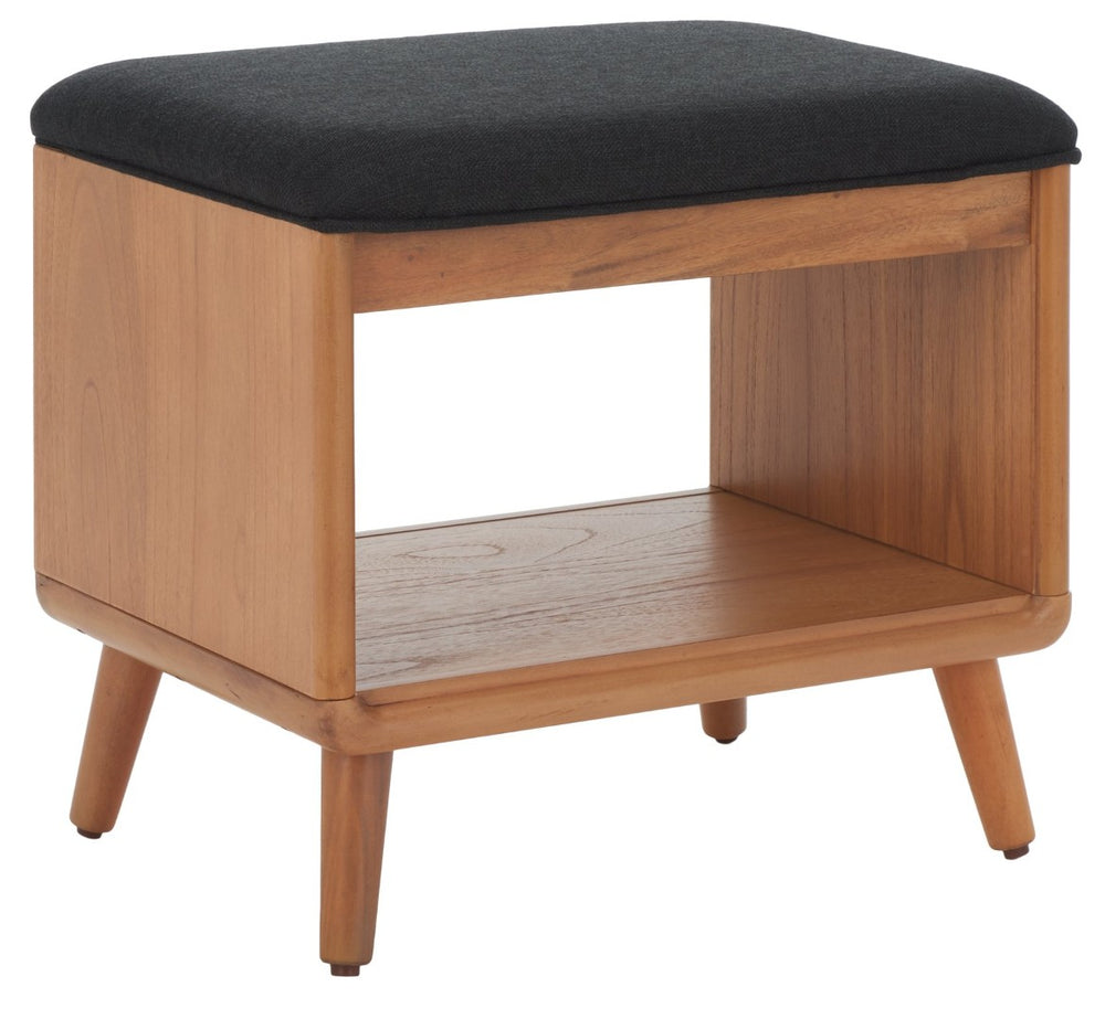 Safavieh Solo Modern Open Shelf Bench With Plush Cushion - Stylish Storage For Entryways & Living Spaces BCH5001A