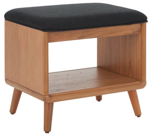 Safavieh Solo Modern Open Shelf Bench With Plush Cushion - Stylish Storage For Entryways & Living Spaces BCH5001A