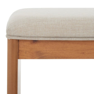 Safavieh Solo Open Shelf Bench With Plush Cushion – Stylish Entryway Seating & Organizing Solution For Home Cream / Natural BCH5001B