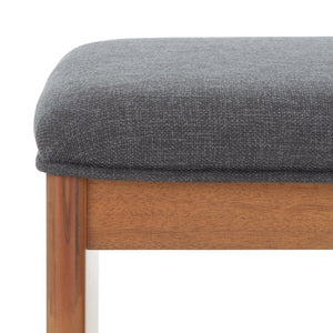 Safavieh Solo Open Shelf Bench With Plush Cushion – Stylish Entryway Seating & Organizing Solution For Home Dark Grey / Natural BCH5001C