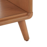 Safavieh Solo Open Shelf Bench W/ Cushion XII23 Dark Grey / Natural Mahogany Wood, Mdf, Particle Board, Mindi Veneer BCH5001C