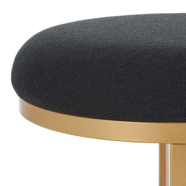 Safavieh Iona Open Shelf Bench W/Cushion XII23 Black / Walnut  Mdf, Particle Board, Acacia Veneer BCH5002A