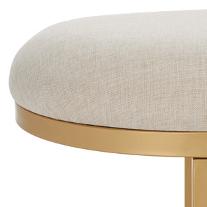 Safavieh Iona Open Shelf Bench W/Cushion XII23 Cream / Walnut  Mdf BCH5002B