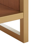 Safavieh Iona Open Shelf Bench W/Cushion XII23 Cream / Walnut  Mdf BCH5002B