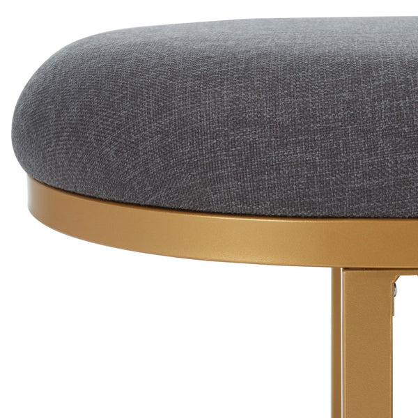 Safavieh Iona Open Shelf Bench W/Cushion XII23 Dark Grey / Walnut Mdf BCH5002C