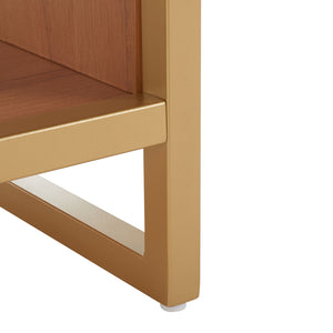 Safavieh Iona Open Shelf Bench W/Cushion XII23 Dark Grey / Walnut Mdf BCH5002C