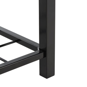 Safavieh Milligan Open Shelf Bench W/ Cushion XII23 Dark Grey / Black   Mdf BCH5003C