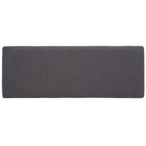 Safavieh Milligan Open Shelf Bench W/ Cushion XII23 Dark Grey / Black   Mdf BCH5003C