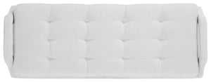 Safavieh Everdeen Bench - Modern Upholstered Seating With Plush Cushion, Channel Tufting & Stylish Gold Legs Light Grey / Gold BCH5200A