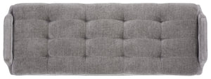 Safavieh Everdeen Bench - Modern Upholstered Seating With Plush Cushion, Channel Tufting & Stylish Gold Legs Charcoal / Gold BCH5200C
