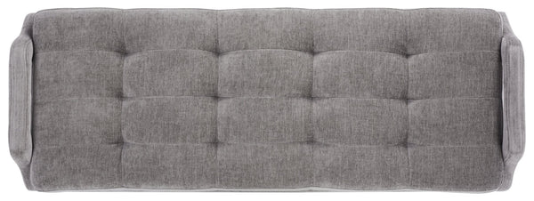 Safavieh Everdeen Bench - Modern Upholstered Seating With Plush Cushion, Channel Tufting & Stylish Gold Legs Charcoal / Gold BCH5200C