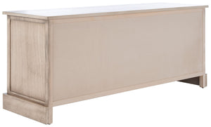 Safavieh Landers Contemporary 3-Drawer Storage Bench With Soft Sand Finish And Open Shelf For Organized Living BCH5701D