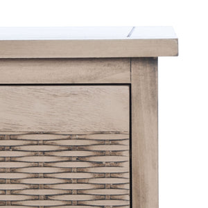 Safavieh Landers Contemporary 3-Drawer Storage Bench With Soft Sand Finish And Open Shelf For Organized Living BCH5701D