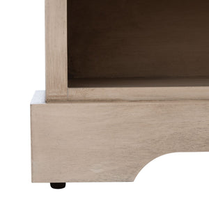 Safavieh Landers Contemporary 3-Drawer Storage Bench With Soft Sand Finish And Open Shelf For Organized Living BCH5701D