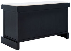 Safavieh Landers Versatile Storage Bench With Cushioned Seat For Entryways, Mudrooms, And Bedrooms Black BCH5702B