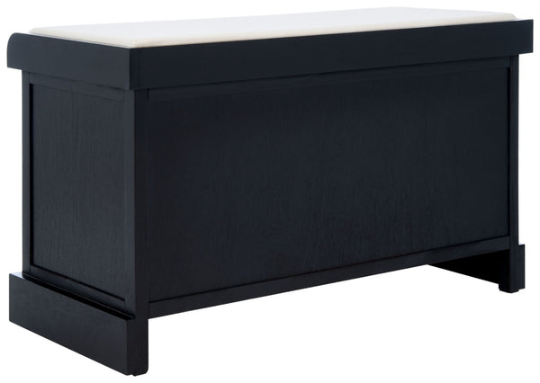 Safavieh Landers Versatile Storage Bench With Cushioned Seat For Entryways, Mudrooms, And Bedrooms Black BCH5702B