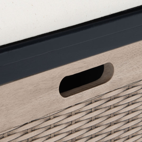 Safavieh Landers Versatile Storage Bench With Cushioned Seat For Entryways, Mudrooms, And Bedrooms Black BCH5702B