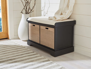 Safavieh Landers Versatile Storage Bench With Cushioned Seat For Entryways, Mudrooms, And Bedrooms Black BCH5702B