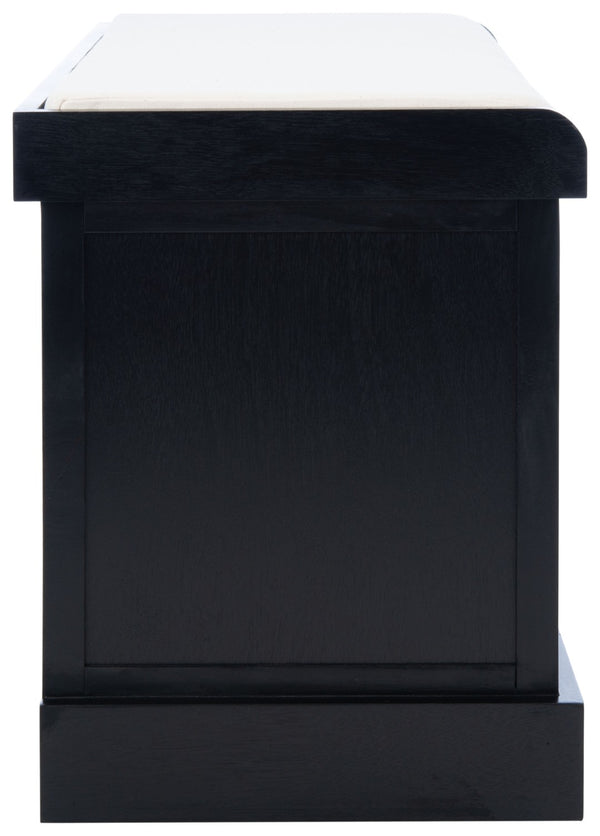 Safavieh Landers Versatile Storage Bench With Cushioned Seat For Entryways, Mudrooms, And Bedrooms Black BCH5702B