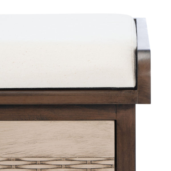 Safavieh Landers Versatile Storage Bench With Cushioned Seat For Entryways, Mudrooms, And Bedrooms Brown BCH5702C