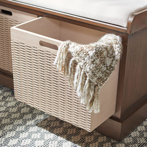 Safavieh Landers Versatile Storage Bench With Cushioned Seat For Entryways, Mudrooms, And Bedrooms Brown BCH5702C