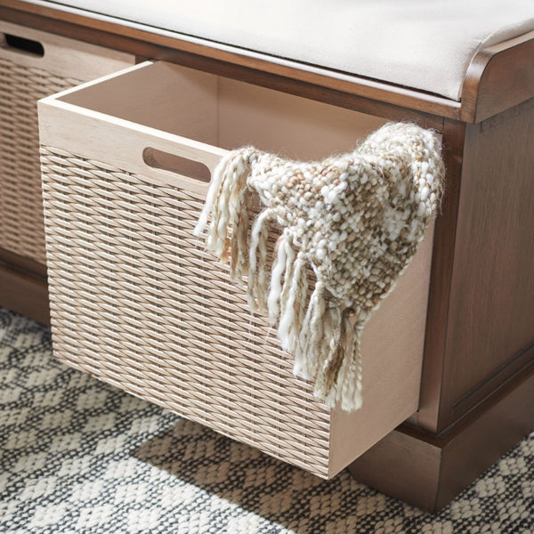 Safavieh Landers Versatile Storage Bench With Cushioned Seat For Entryways, Mudrooms, And Bedrooms Brown BCH5702C