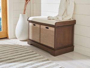 Safavieh Landers Versatile Storage Bench With Cushioned Seat For Entryways, Mudrooms, And Bedrooms Brown BCH5702C