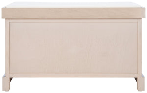 Safavieh Landers Versatile Storage Bench With Cushioned Seat For Entryways, Mudrooms, And Bedrooms Sand BCH5702D