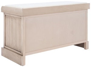 Safavieh Landers Versatile Storage Bench With Cushioned Seat For Entryways, Mudrooms, And Bedrooms Sand BCH5702D
