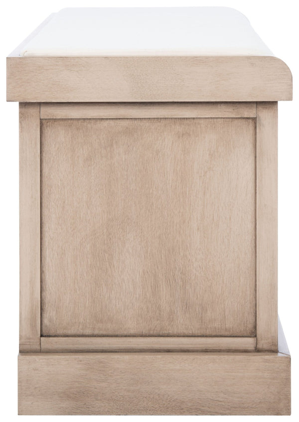 Safavieh Landers Versatile Storage Bench With Cushioned Seat For Entryways, Mudrooms, And Bedrooms Sand BCH5702D
