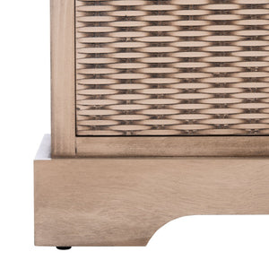 Safavieh Landers Farmhouse Storage Bench With Cushion Top And Three Basket Drawers For Entryway Organization Sand BCH5703D