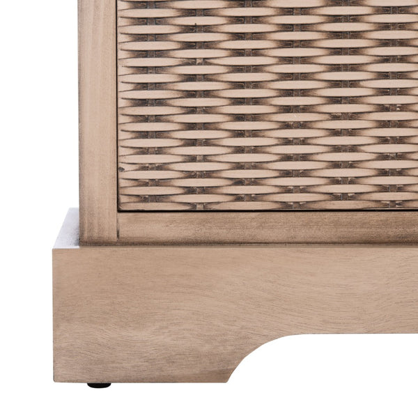 Safavieh Landers Farmhouse Storage Bench With Cushion Top And Three Basket Drawers For Entryway Organization Sand BCH5703D