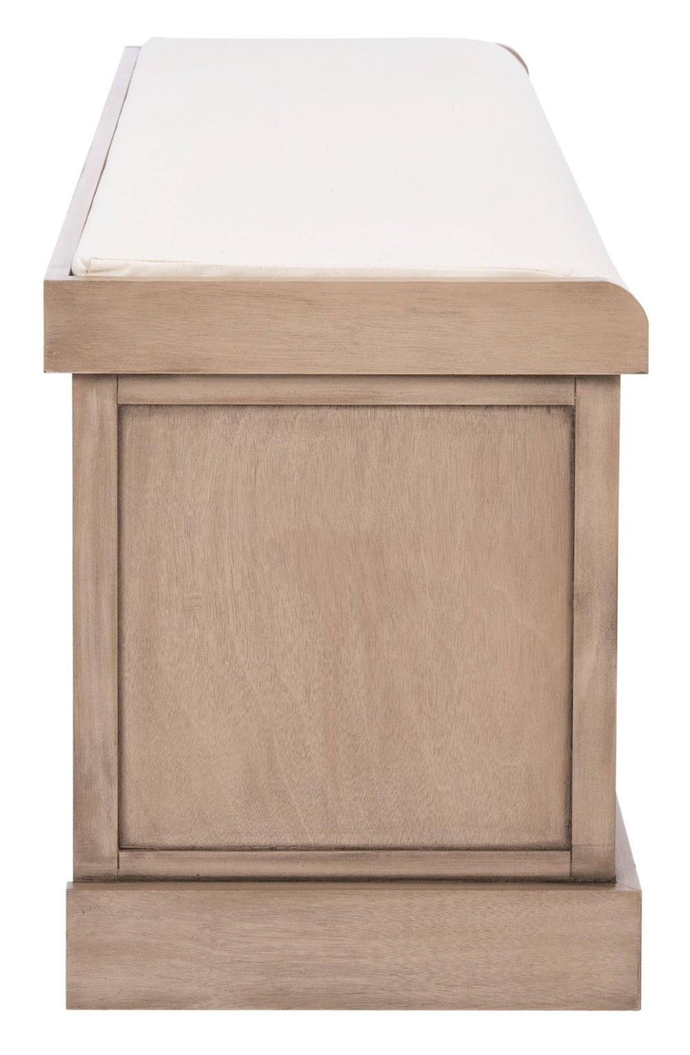 Safavieh Landers Farmhouse Storage Bench With Cushion Top And Three Basket Drawers For Entryway Organization Sand BCH5703D